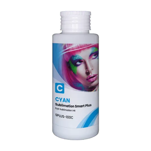Flasche Smart Plus Sublimationstinte von GlopInk, Farbe Cyan