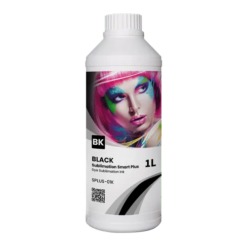 Flasche Smart Plus Sublimationstinte von GlopInk, Farbe Schwarz